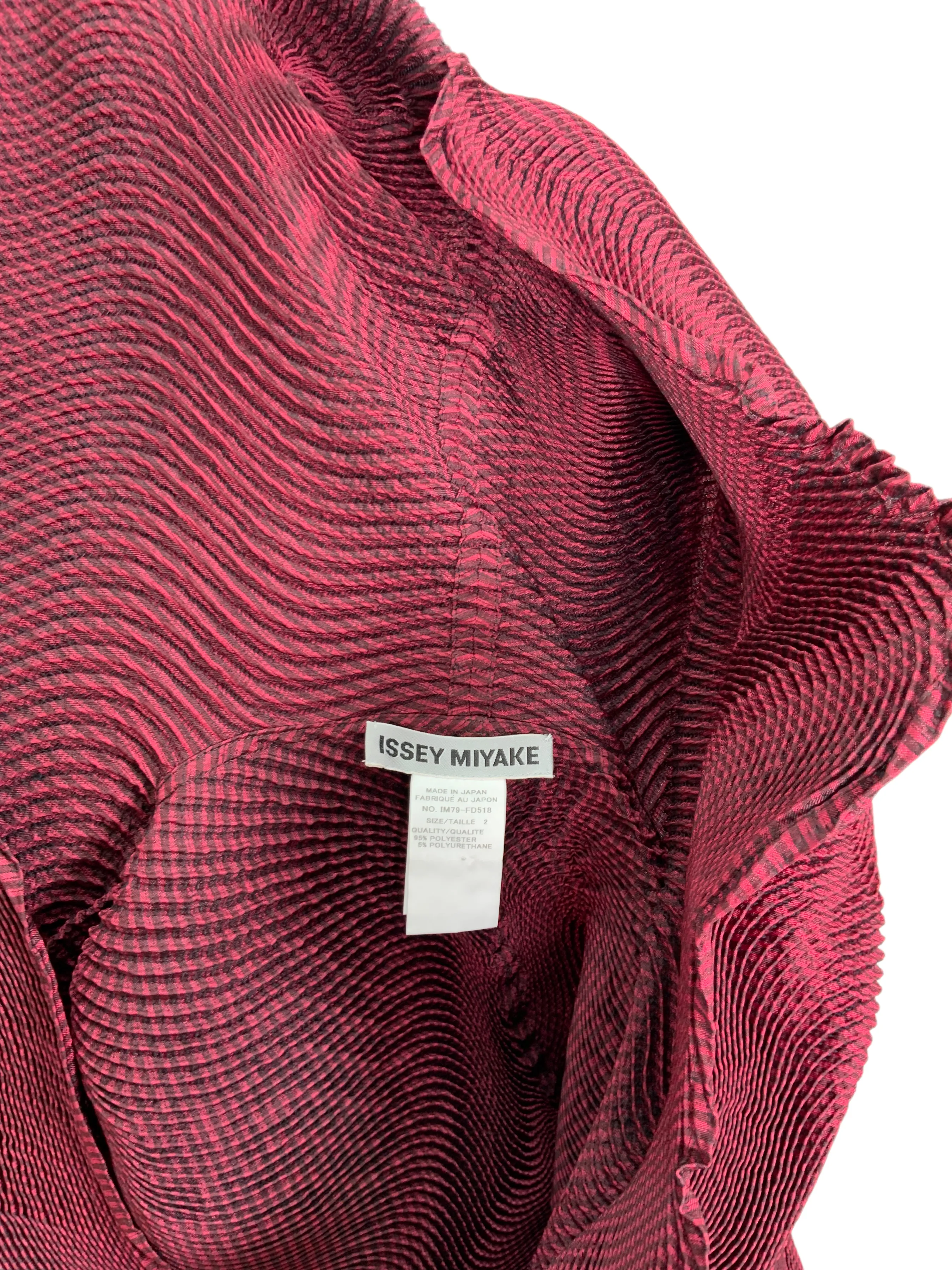 Issey Miyake Pleated Polyester Wrap Jacket Size XS