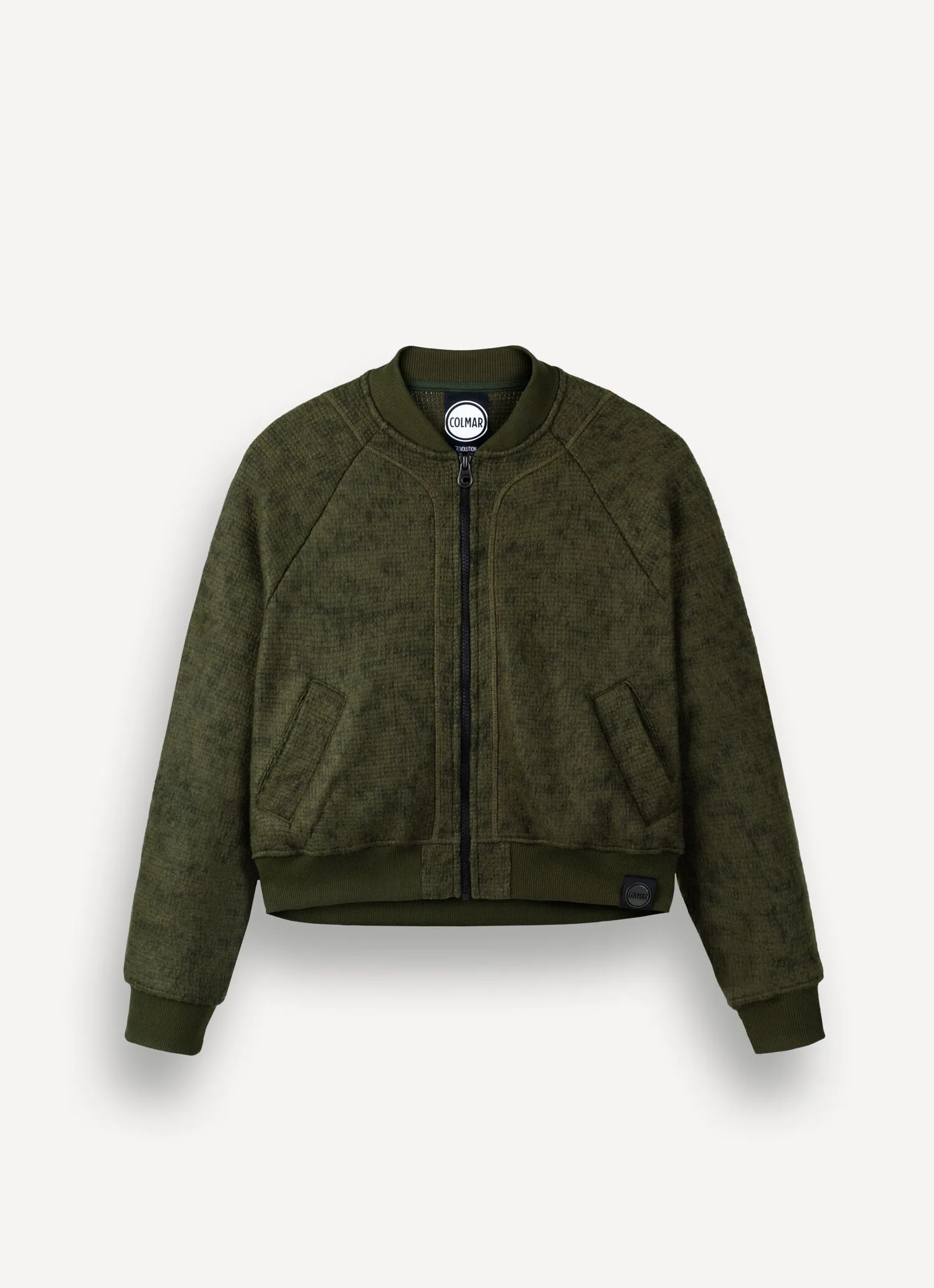 Jacquard knit bomber jacket-