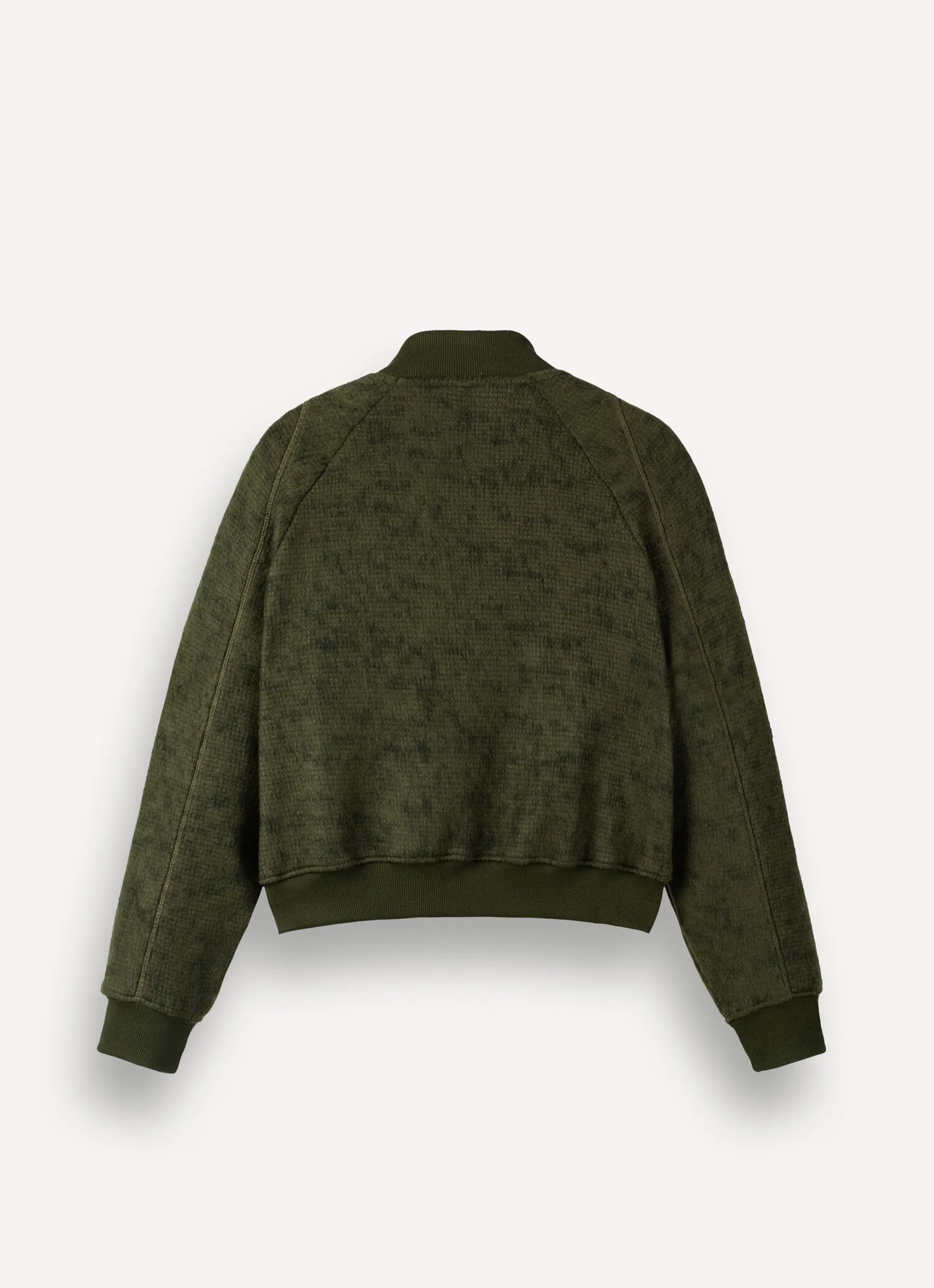 Jacquard knit bomber jacket-