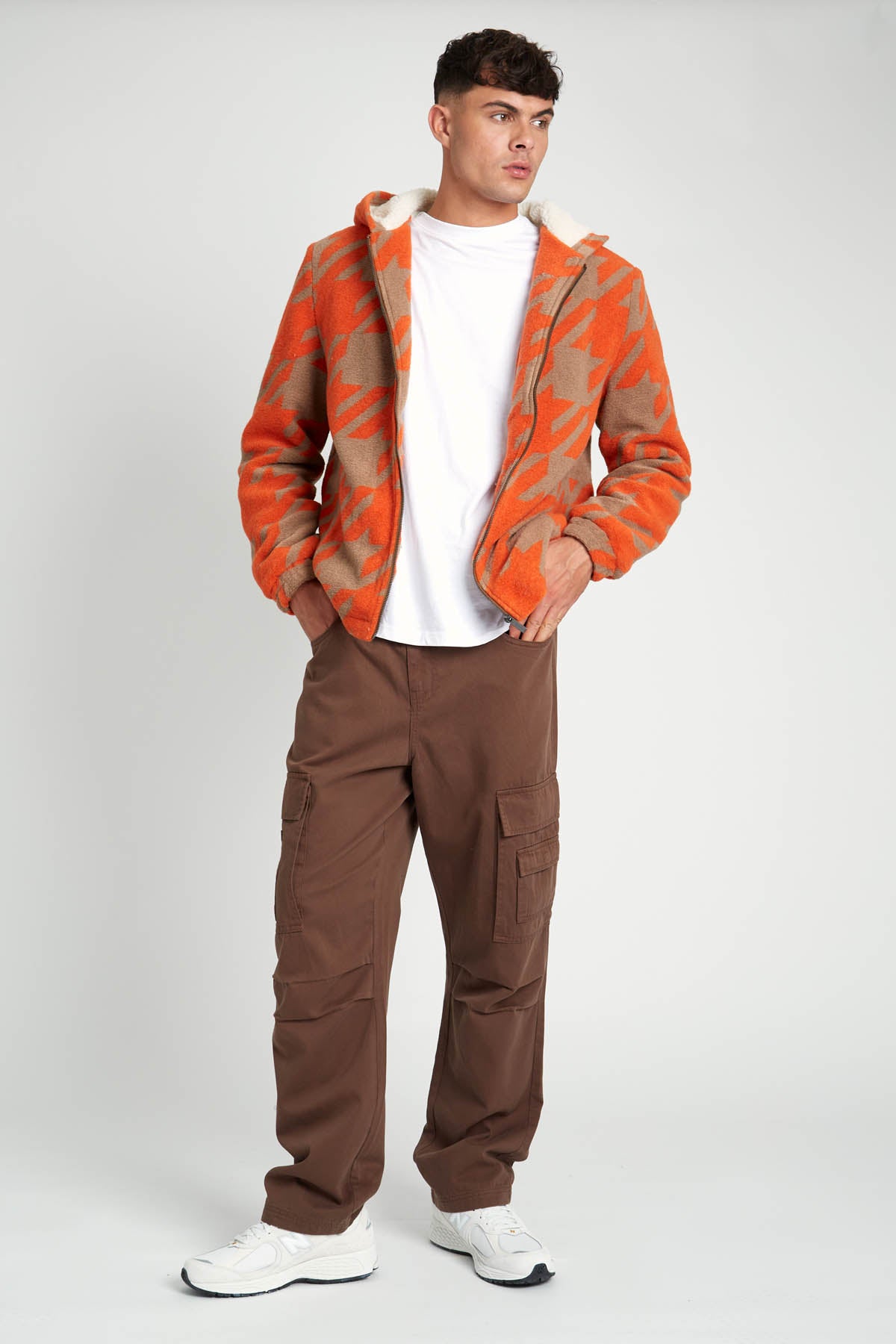 JERROD BORG LINED JACQUARD HOUNDSTOOTH JACKET