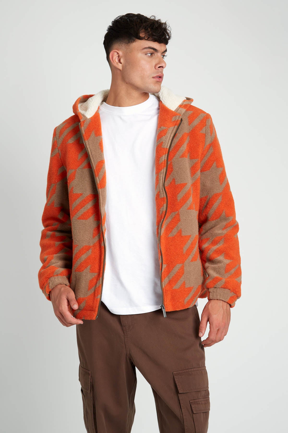 JERROD BORG LINED JACQUARD HOUNDSTOOTH JACKET