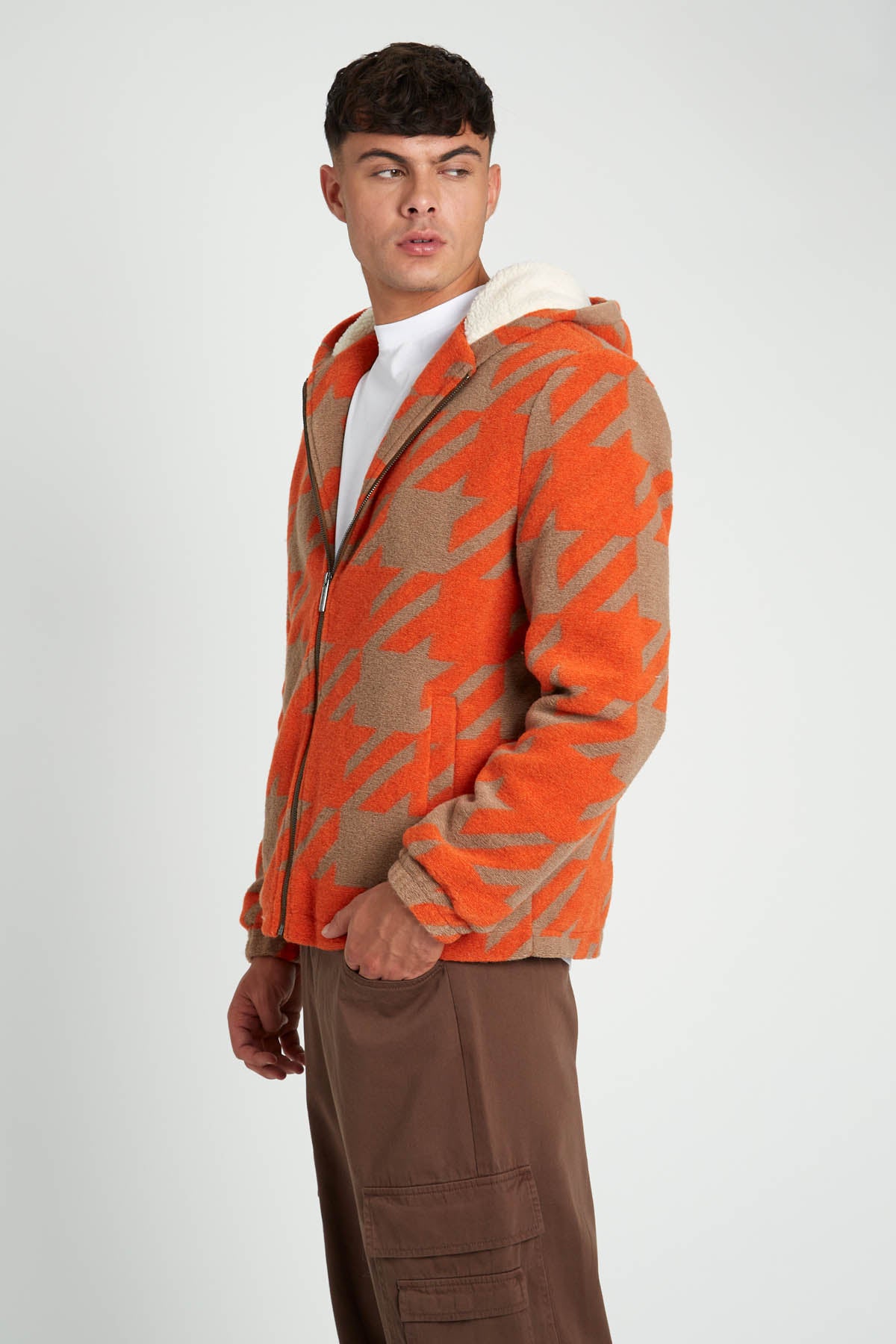 JERROD BORG LINED JACQUARD HOUNDSTOOTH JACKET