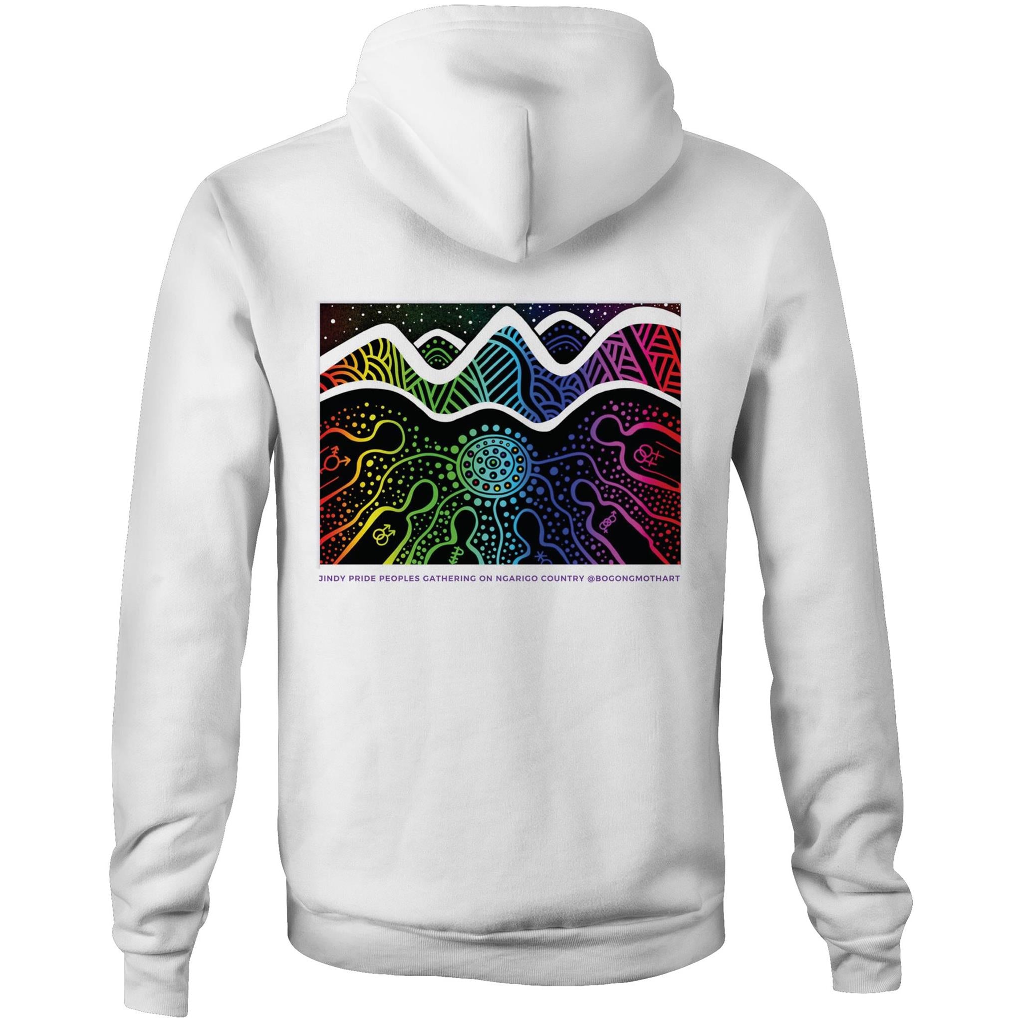 Jindy Pride Logo & Ngarigo Country Art Hoodie (CLB001)