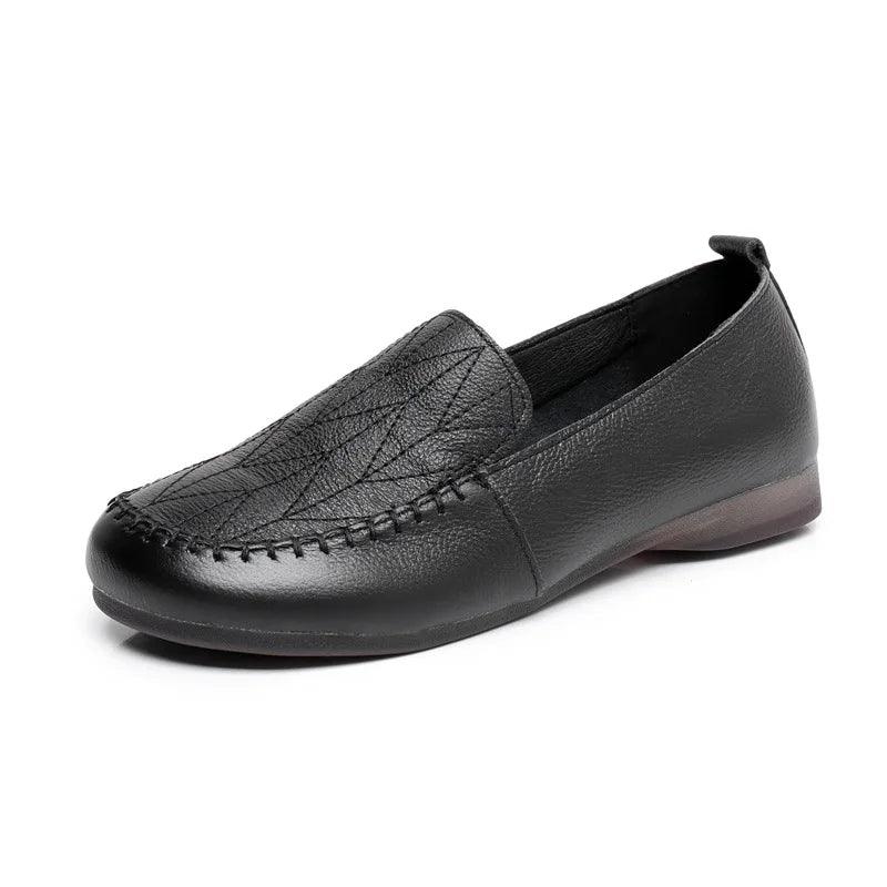 LCS2285 Women's Casual Shoes - Leather Soft Loafers