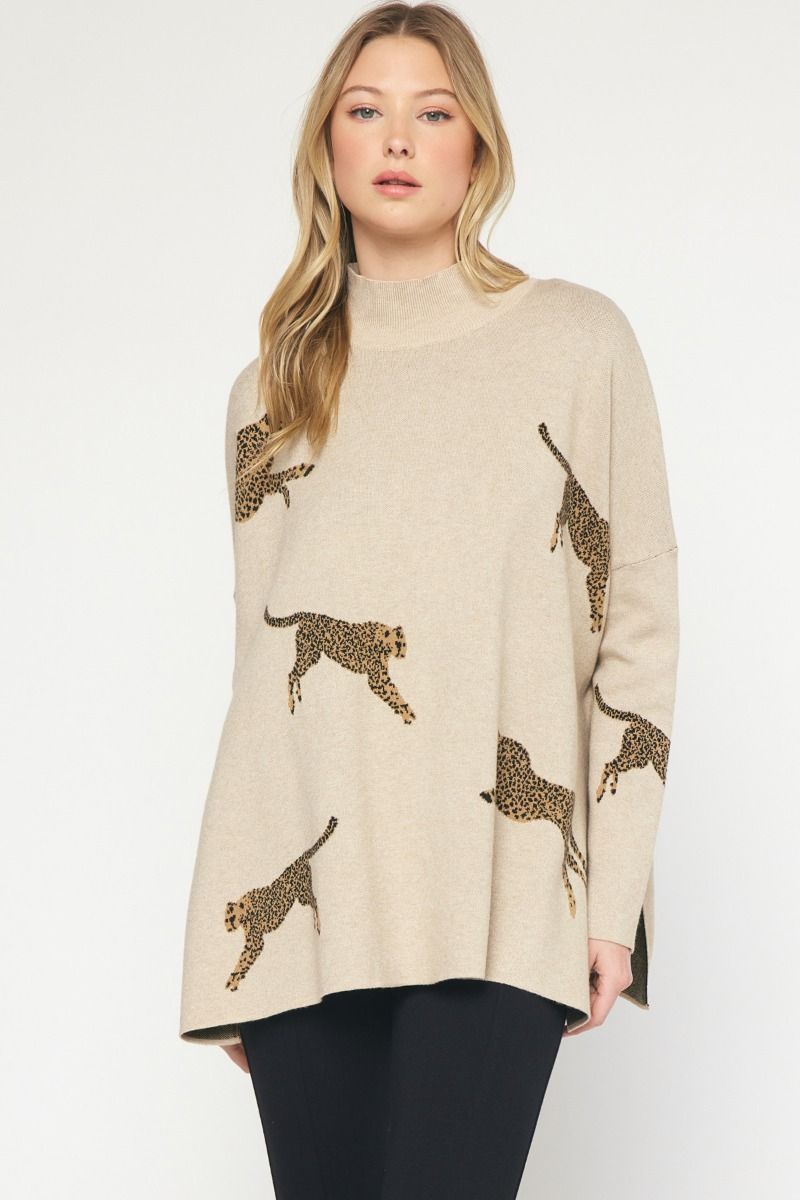 Leaping Cheetah Sweater