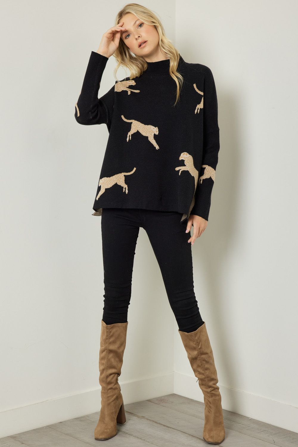 Leaping Cheetah Sweater