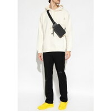 LOEWE  |Anagram leather patch hoodie in cotton