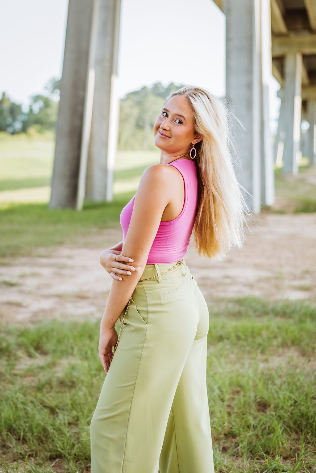 Magenta Sleeveless Bodysuit