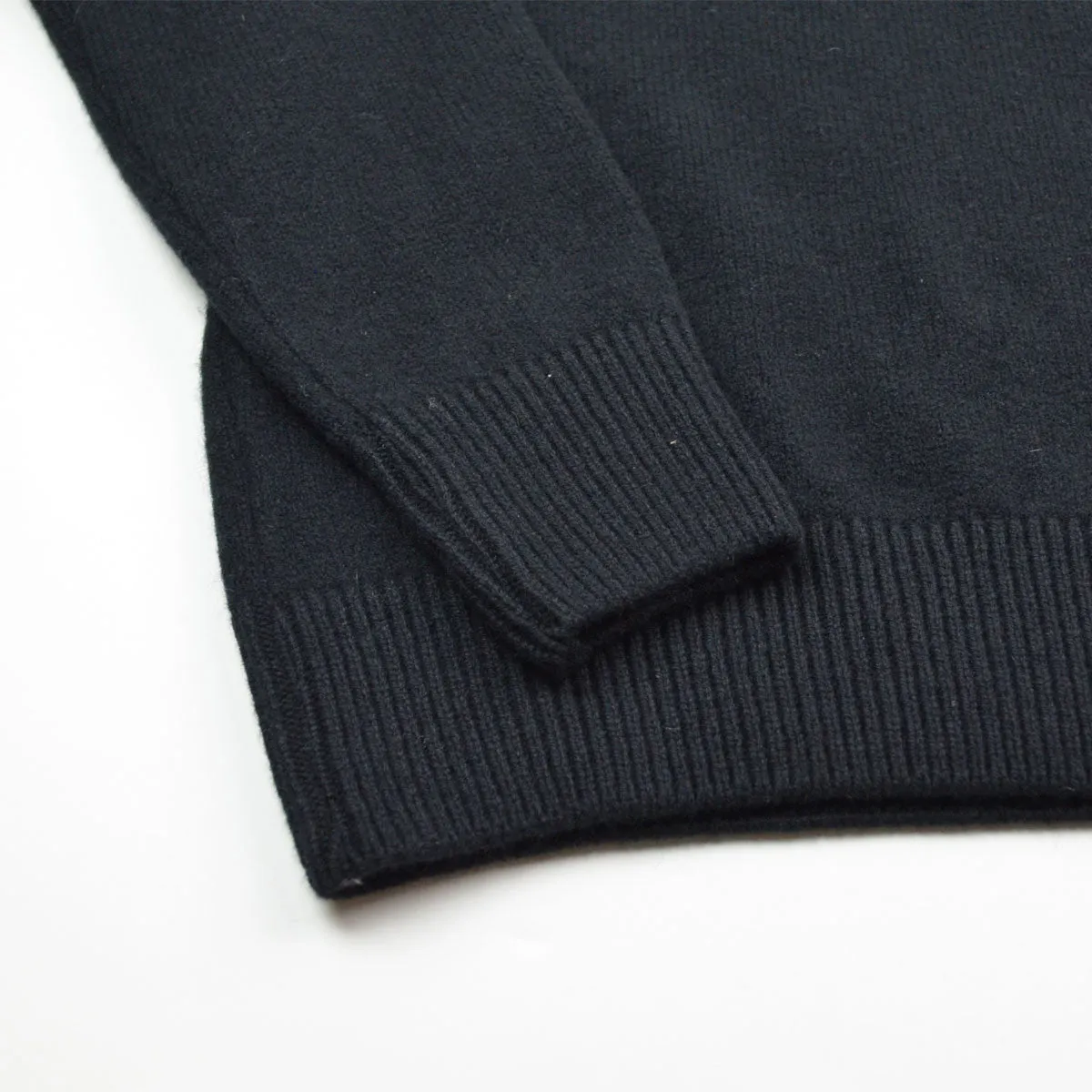 Maison Kitsuné - Lambswool R-Neck Sweater - Black