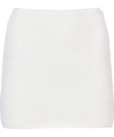 Mandasen Women's White Amber Knit Skirt Ivory