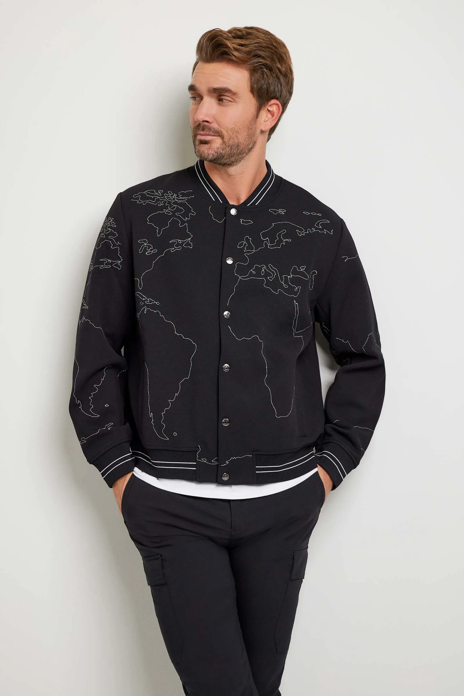 Map Bomber Jacket