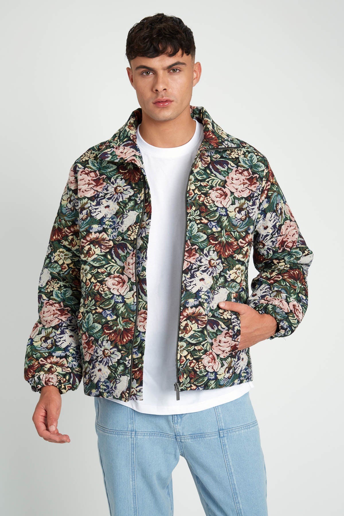 MEESTER FLORAL JACQUARD PADDED JACKET