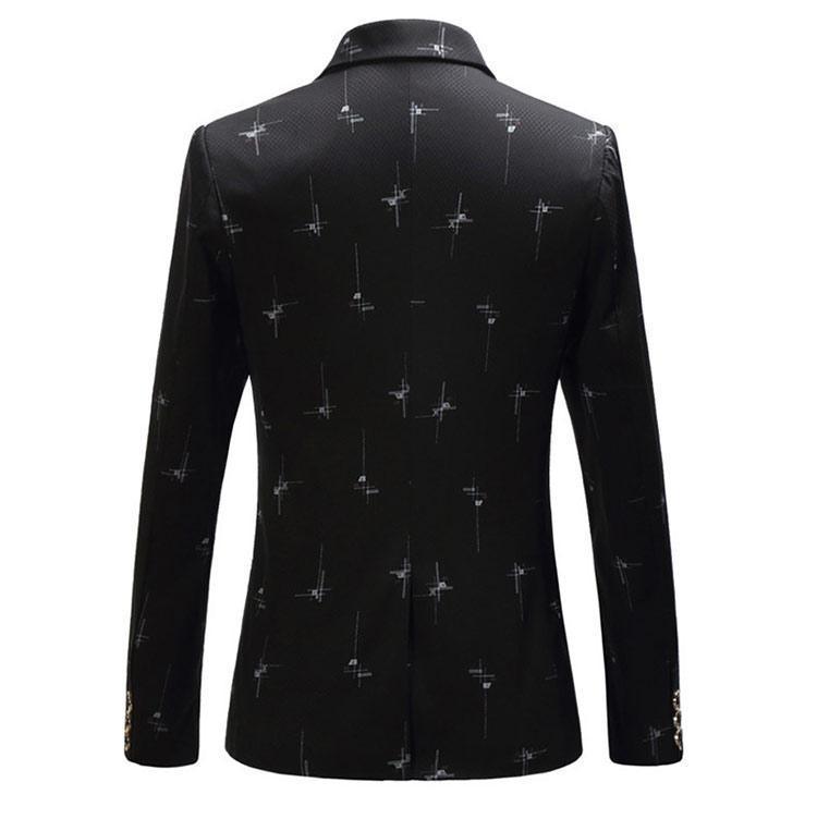 Men Blazer - Blazer With White Prints