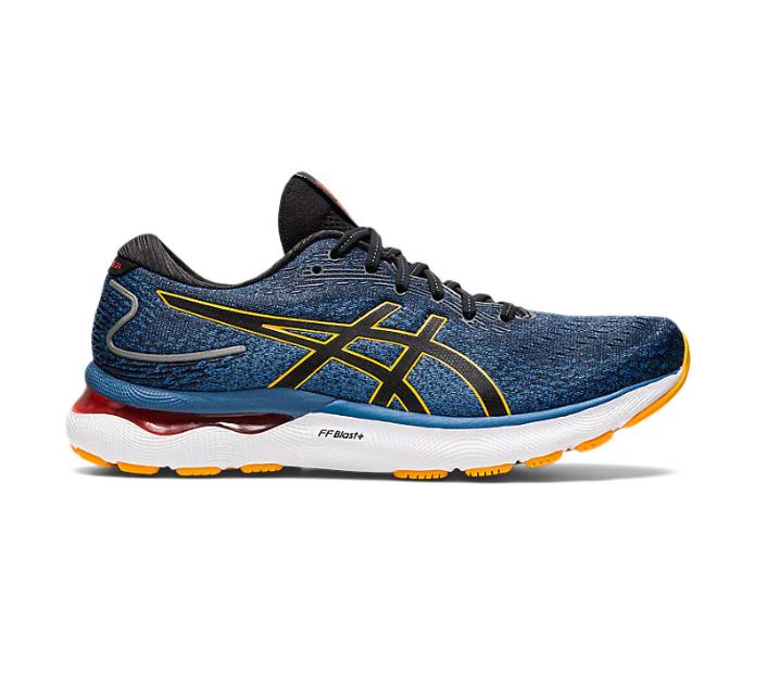 Mens Asics Gel-Nimbus 24 Azure/Amber Athletic Running Shoes