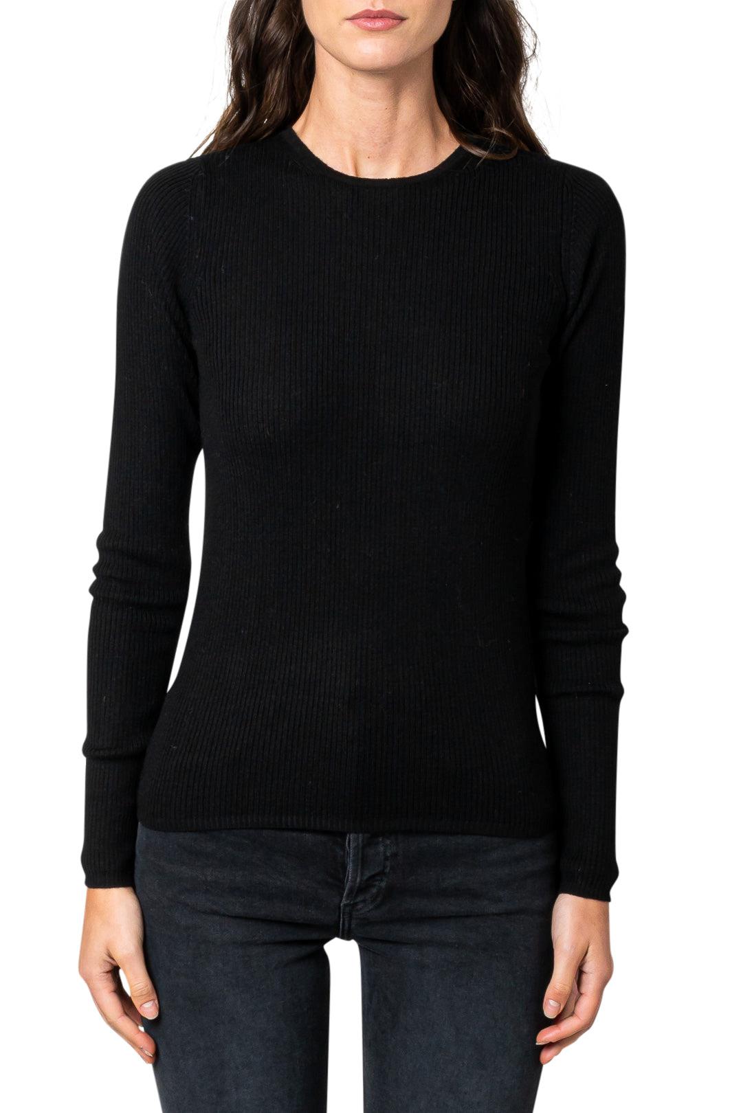 Merino wool ribbed sweater