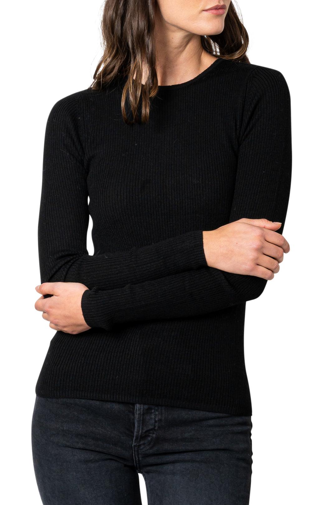 Merino wool ribbed sweater