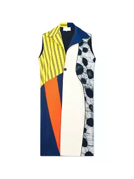 Multicolor Sleeveless Coat