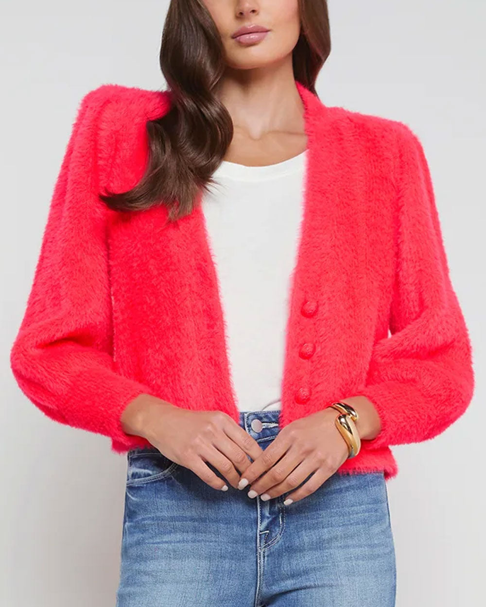 Neon Coral Talulla Cardigan