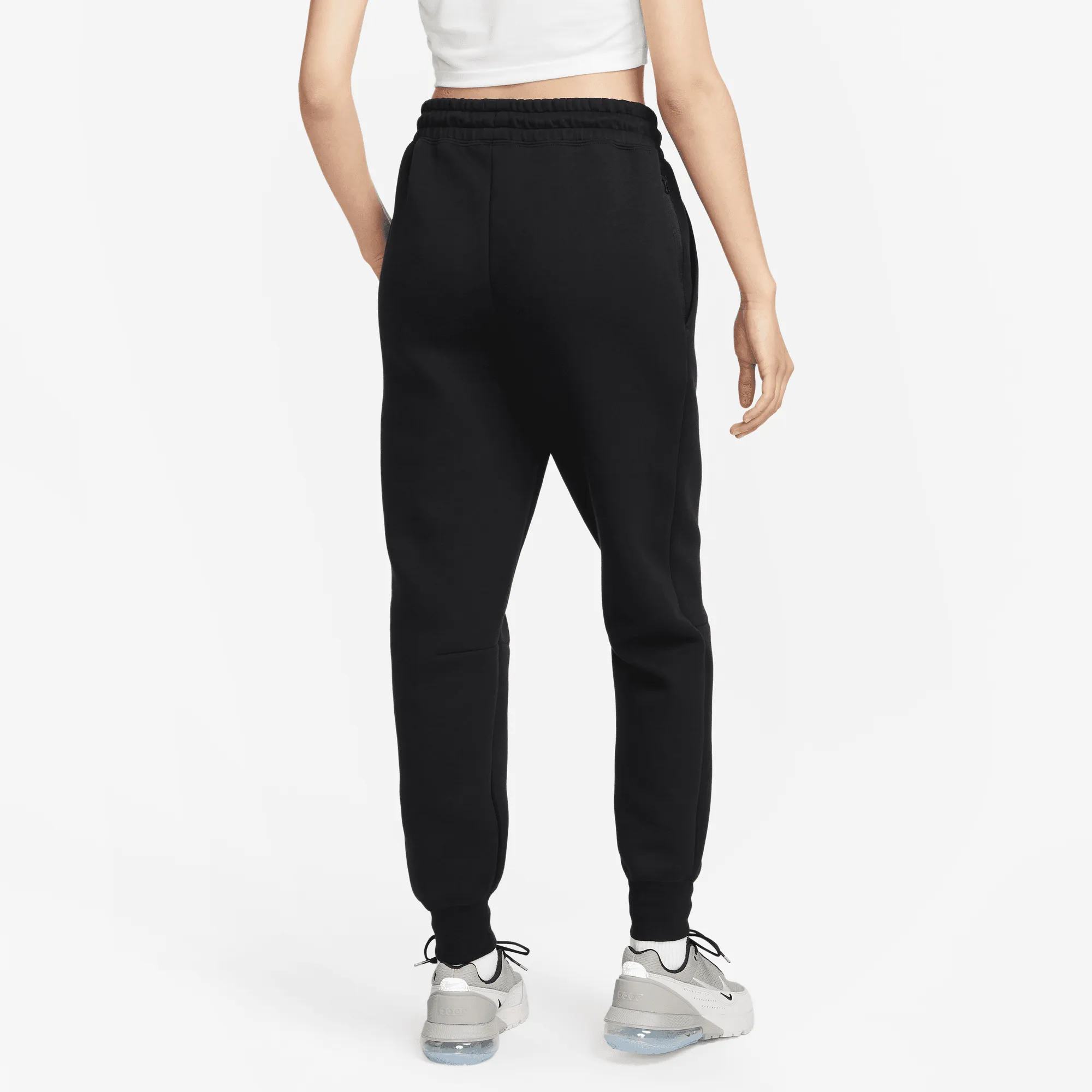 Nike Sportswear Women's Tech Fleece Black Mid Rise Joggers