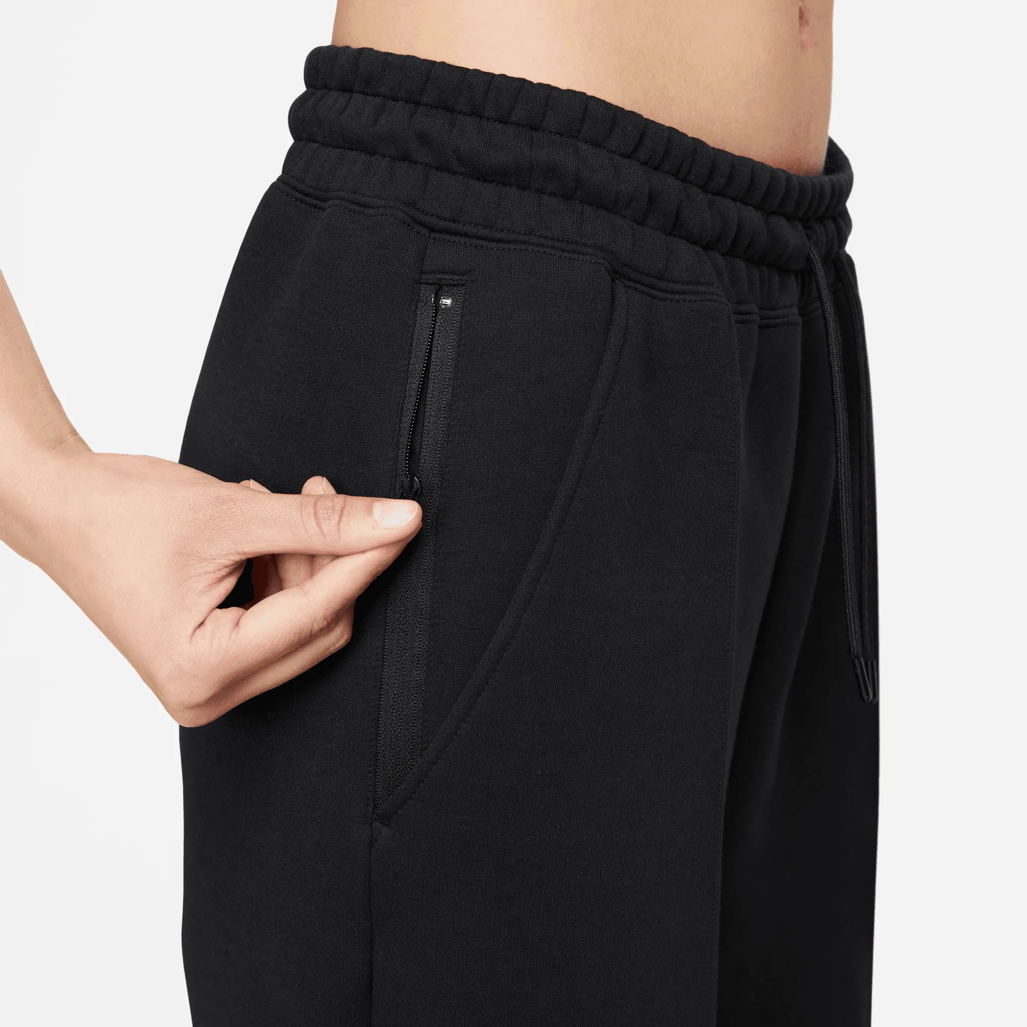 Nike Sportswear Women's Tech Fleece Black Mid Rise Joggers