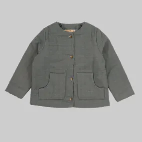 Omibia Grey Collarless Padded Coat: 24 Months