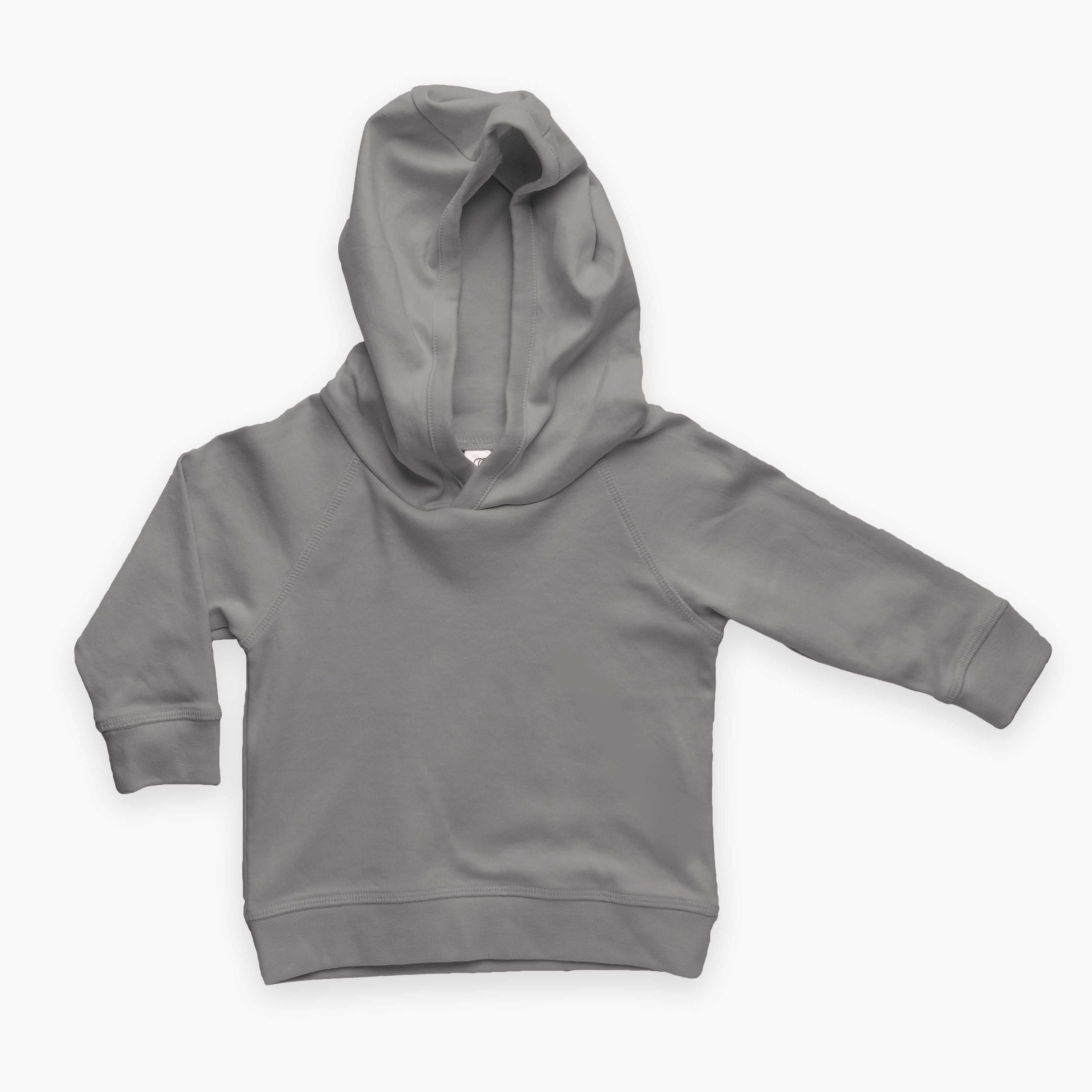 Organic Hooded Pullover - Pewter