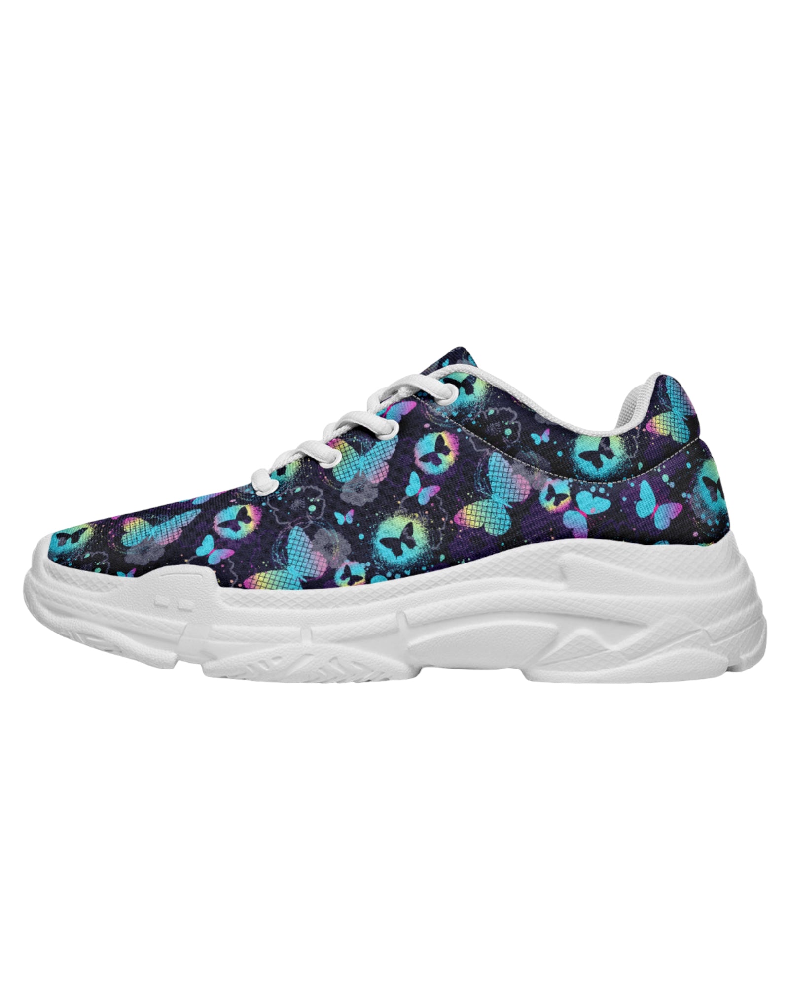 Painted Butterfly Chunky Festival Sneakers