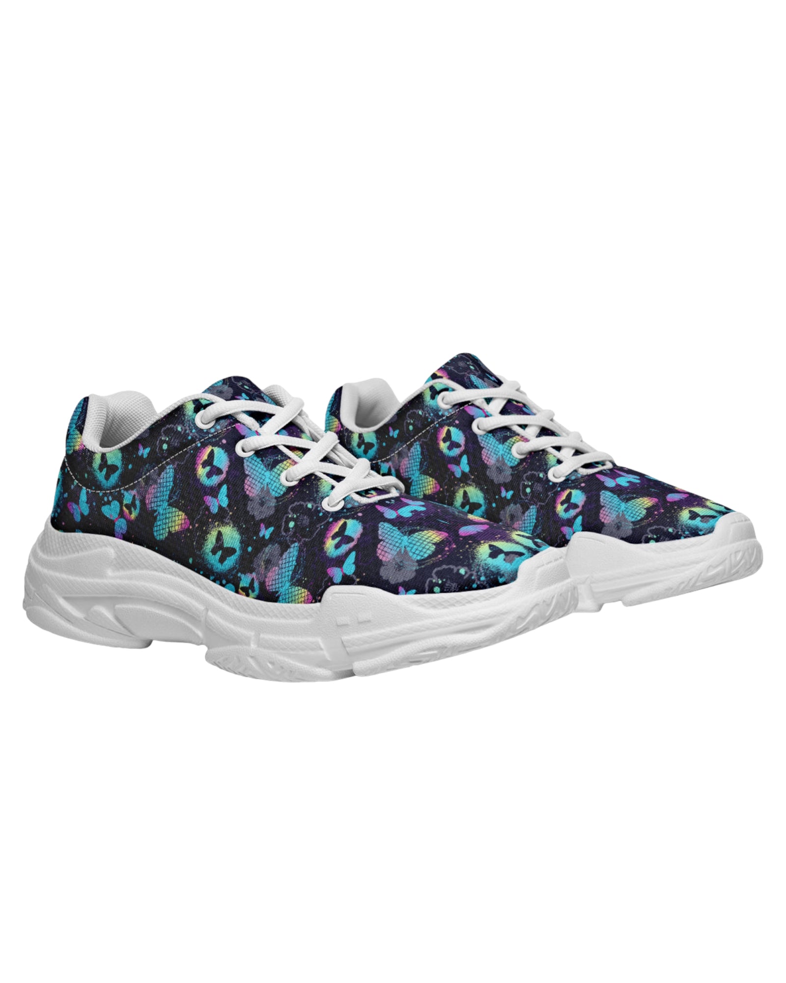 Painted Butterfly Chunky Festival Sneakers