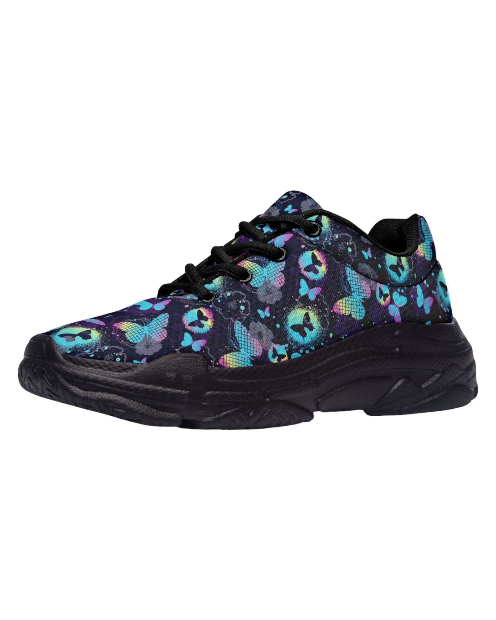 Painted Butterfly Chunky Festival Sneakers