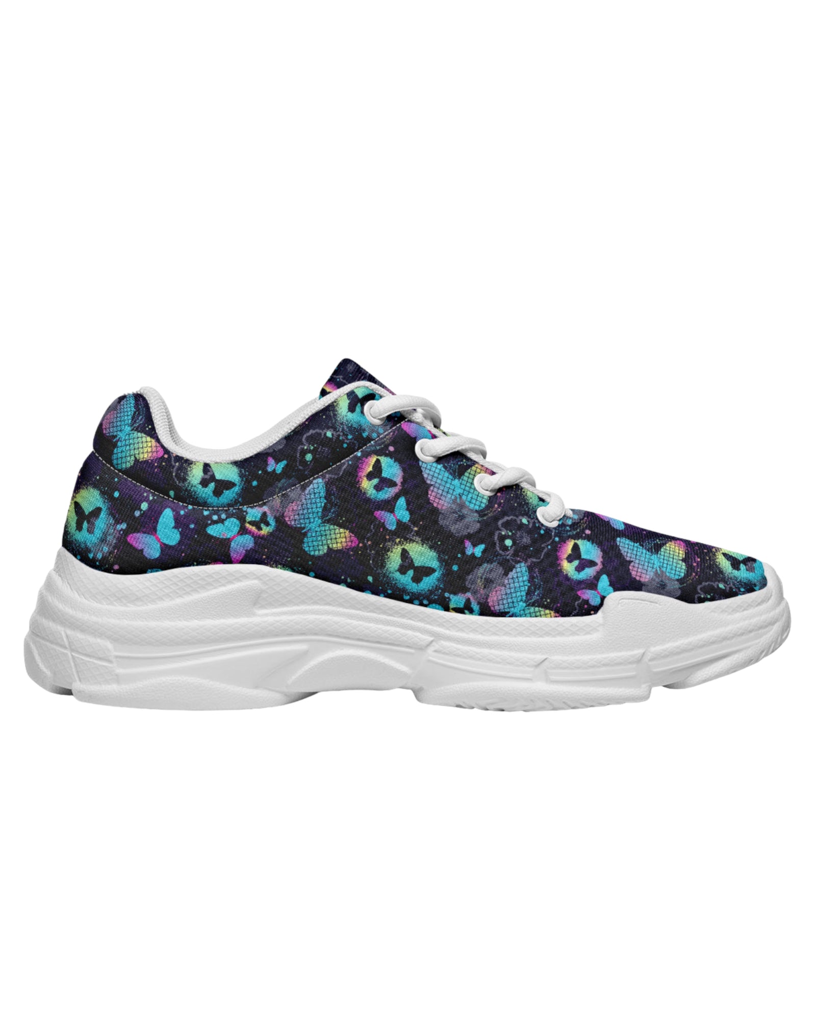 Painted Butterfly Chunky Festival Sneakers