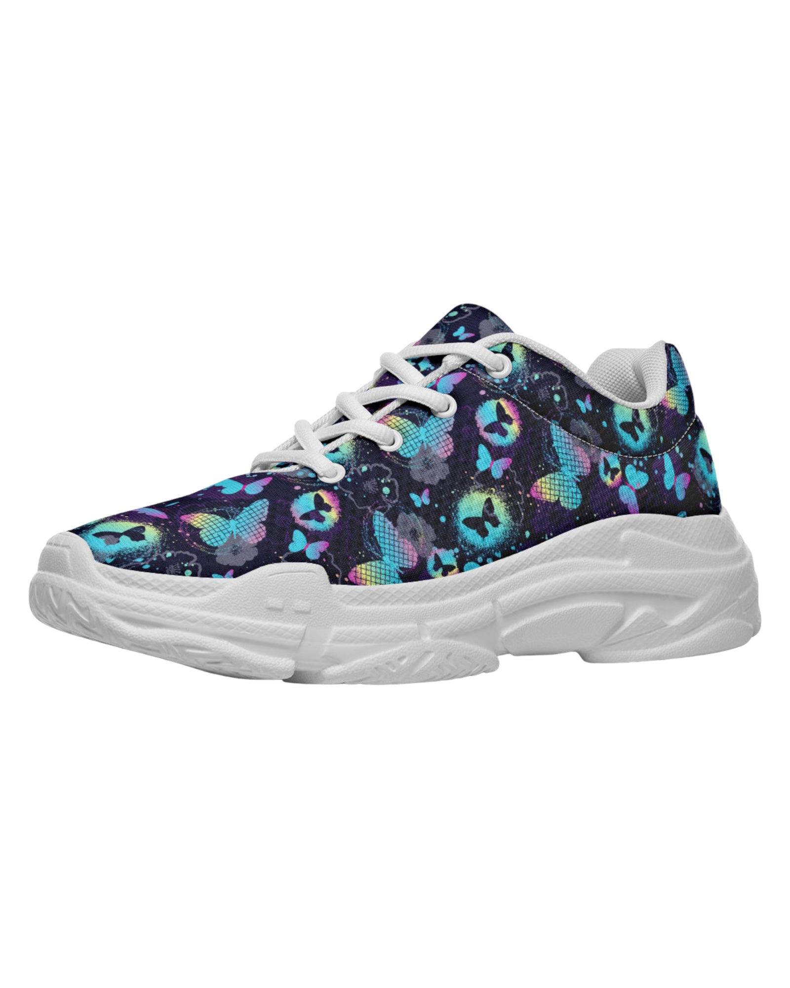 Painted Butterfly Chunky Festival Sneakers