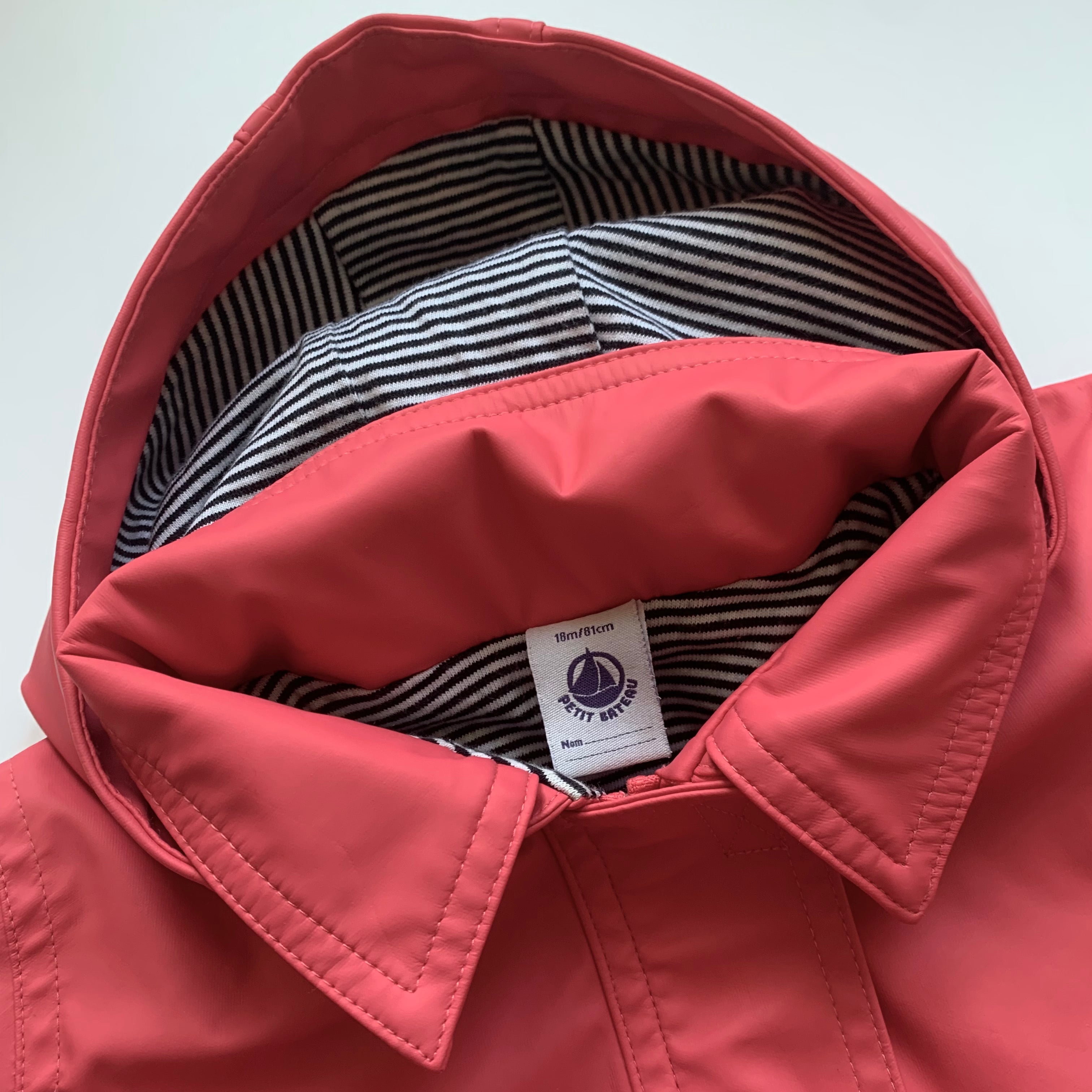 Petit Bateau Raspberry Raincoat: 18 Months