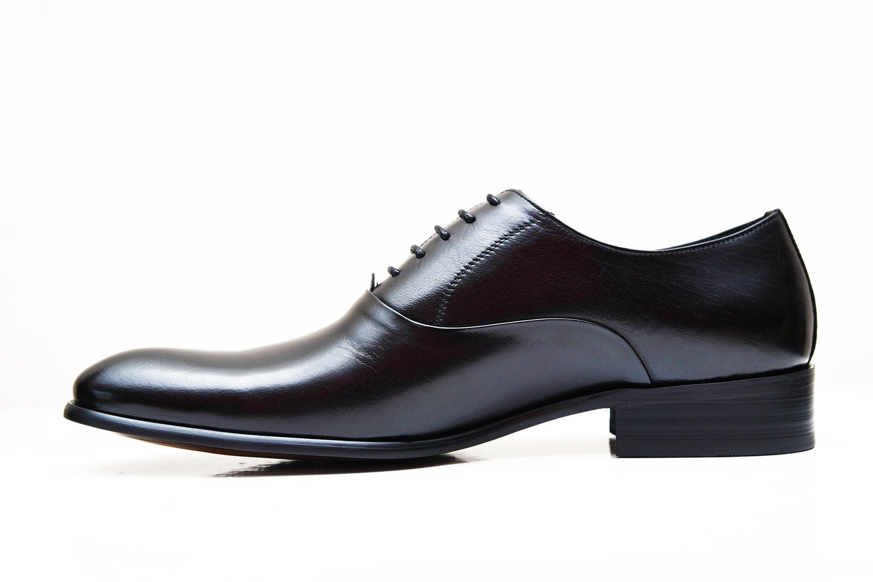 PICASSO | Black plain toe oxford shoes