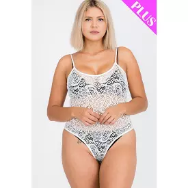 Plus Size Lace Cami Bodysuit