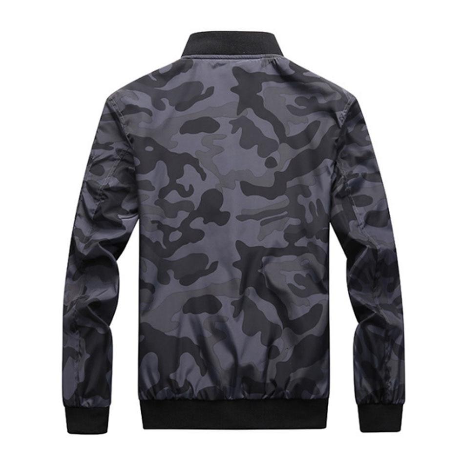 Plus Size Men's Camouflage Casual Loose Masculine Bomber Jacket