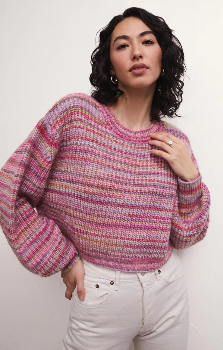 PRISM METALLIC STRIPE SWEATER