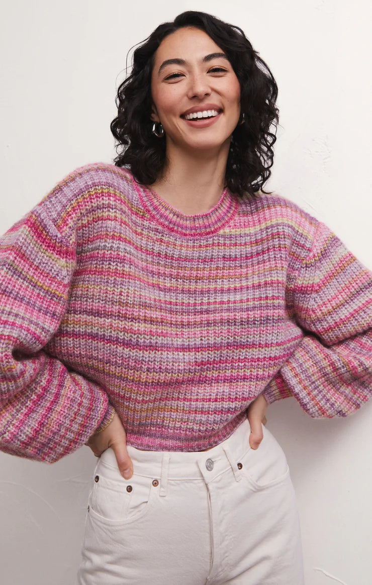 PRISM METALLIC STRIPE SWEATER