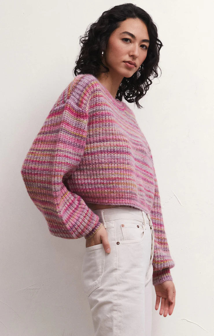 PRISM METALLIC STRIPE SWEATER