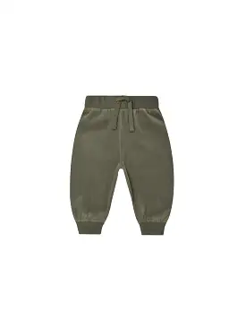 Quincy Mae - Forest Velour Relaxed Sweatpant