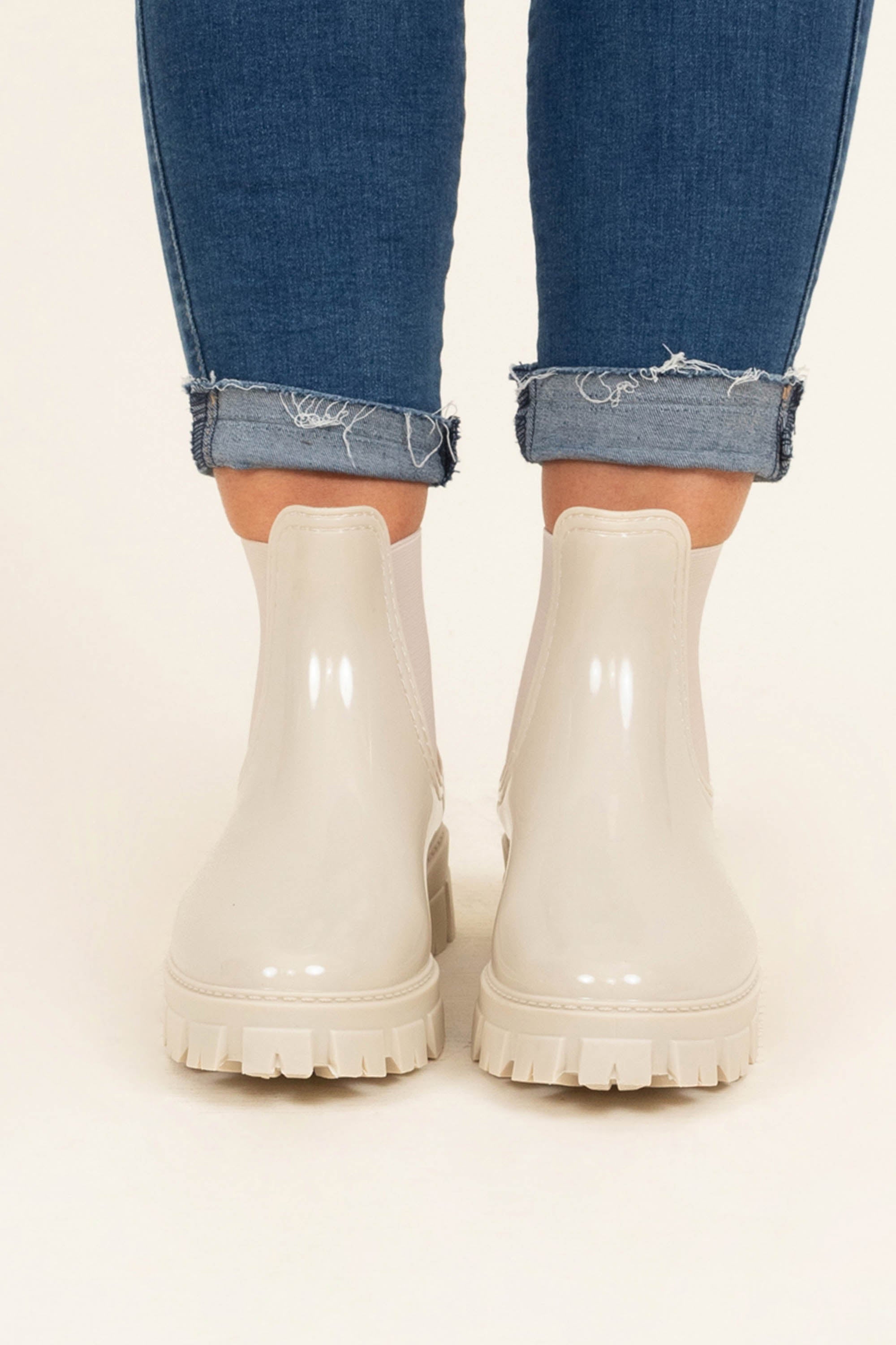 Rain Rain Go Away Boots, Nude