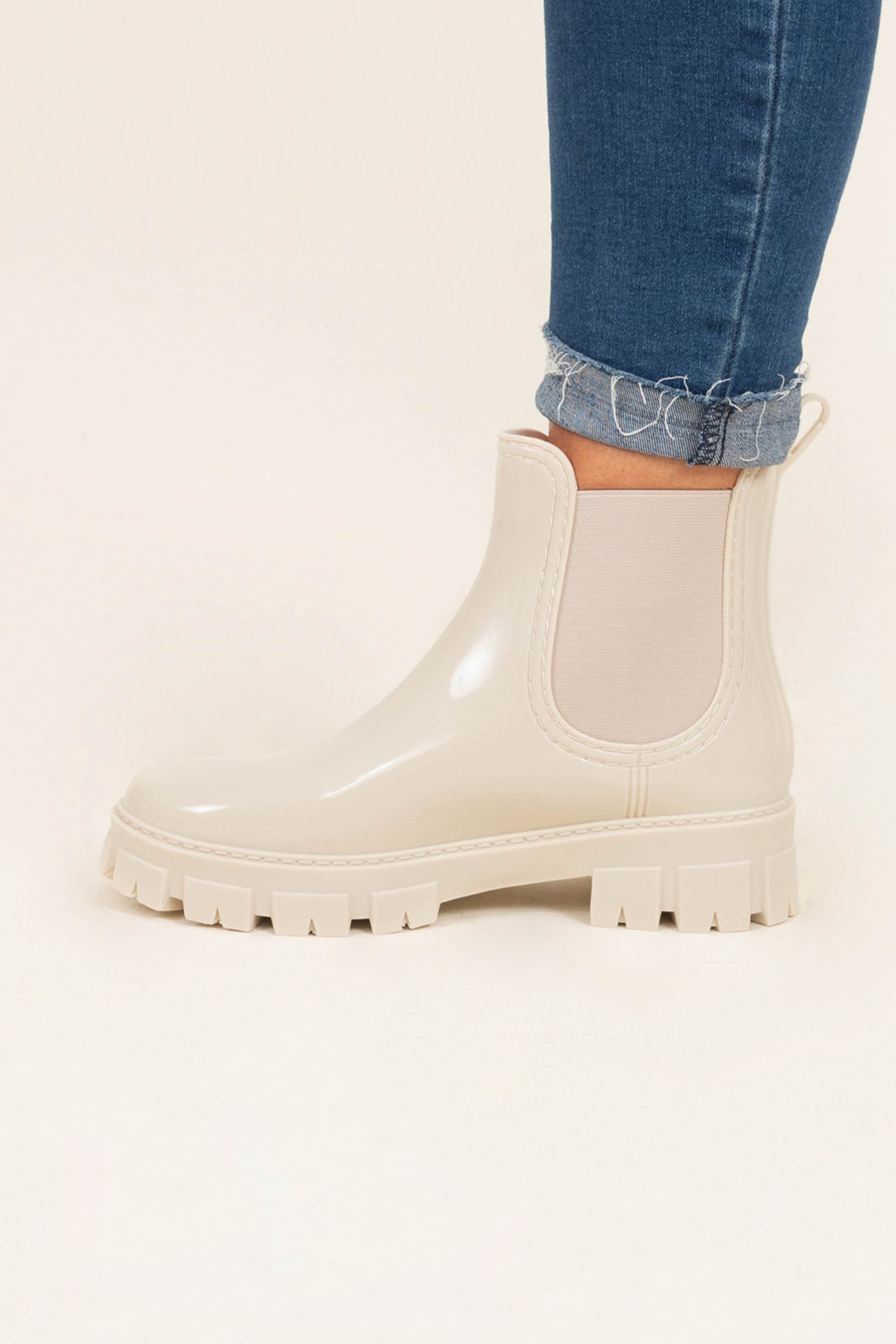 Rain Rain Go Away Boots, Nude