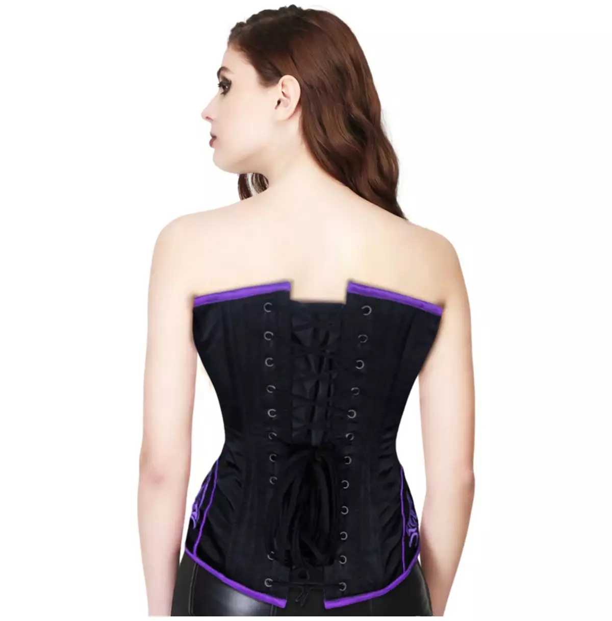 Rebel Queen Black Corset: Embroidered Elegance With a Metal Busk Twist