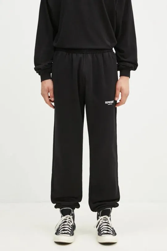 Represent cotton joggers Represent Owners Club Sweatpant black color with a print OCM41116.001