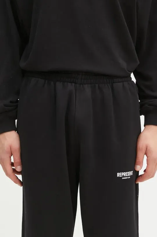 Represent cotton joggers Represent Owners Club Sweatpant black color with a print OCM41116.001