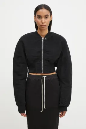 Rick Owens bomber jacket Collage Bomber women’s black color DS02D2723.MO