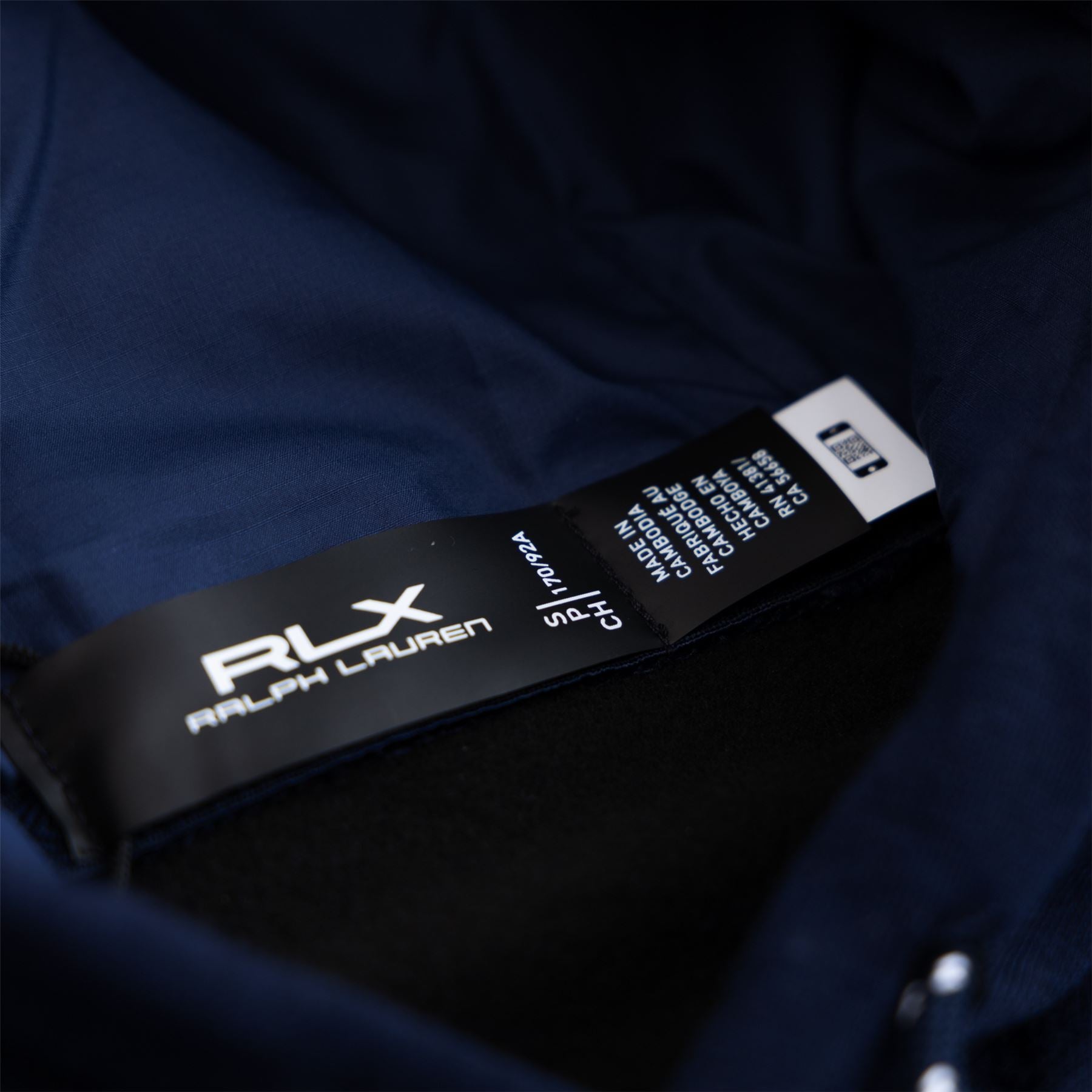 RLX Classic Fit Performance Wool Hooded Hybrid Jacket Navy - SS24