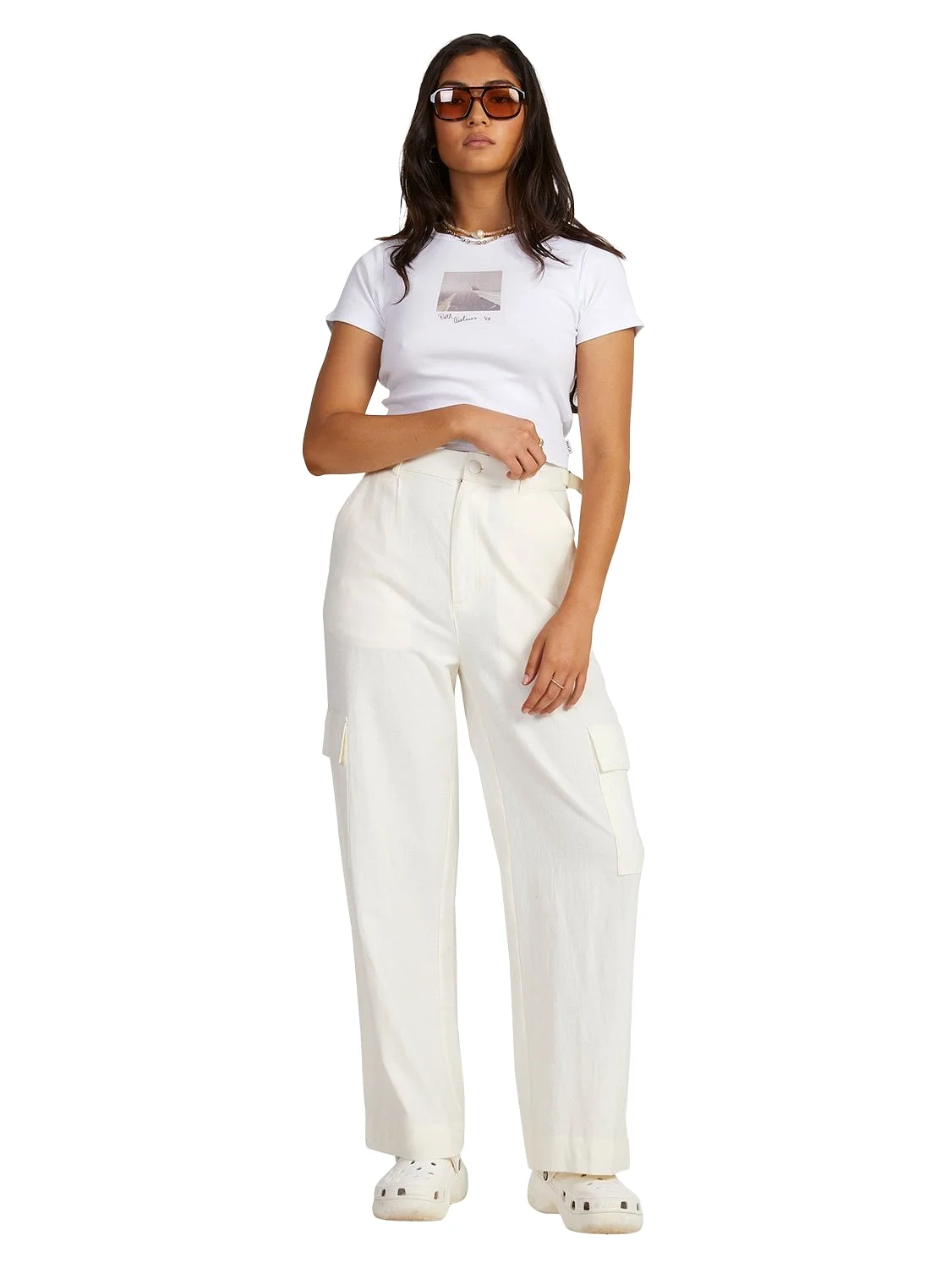 RVCA Ladies Beats Linen Cargo Pants