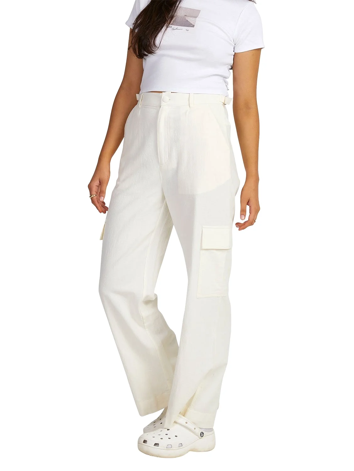 RVCA Ladies Beats Linen Cargo Pants