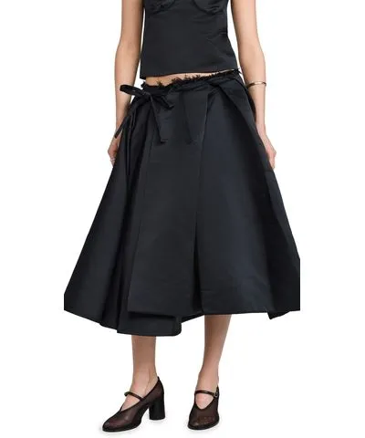 Shushu/Tong Irregular Pleated Skirt Black 12