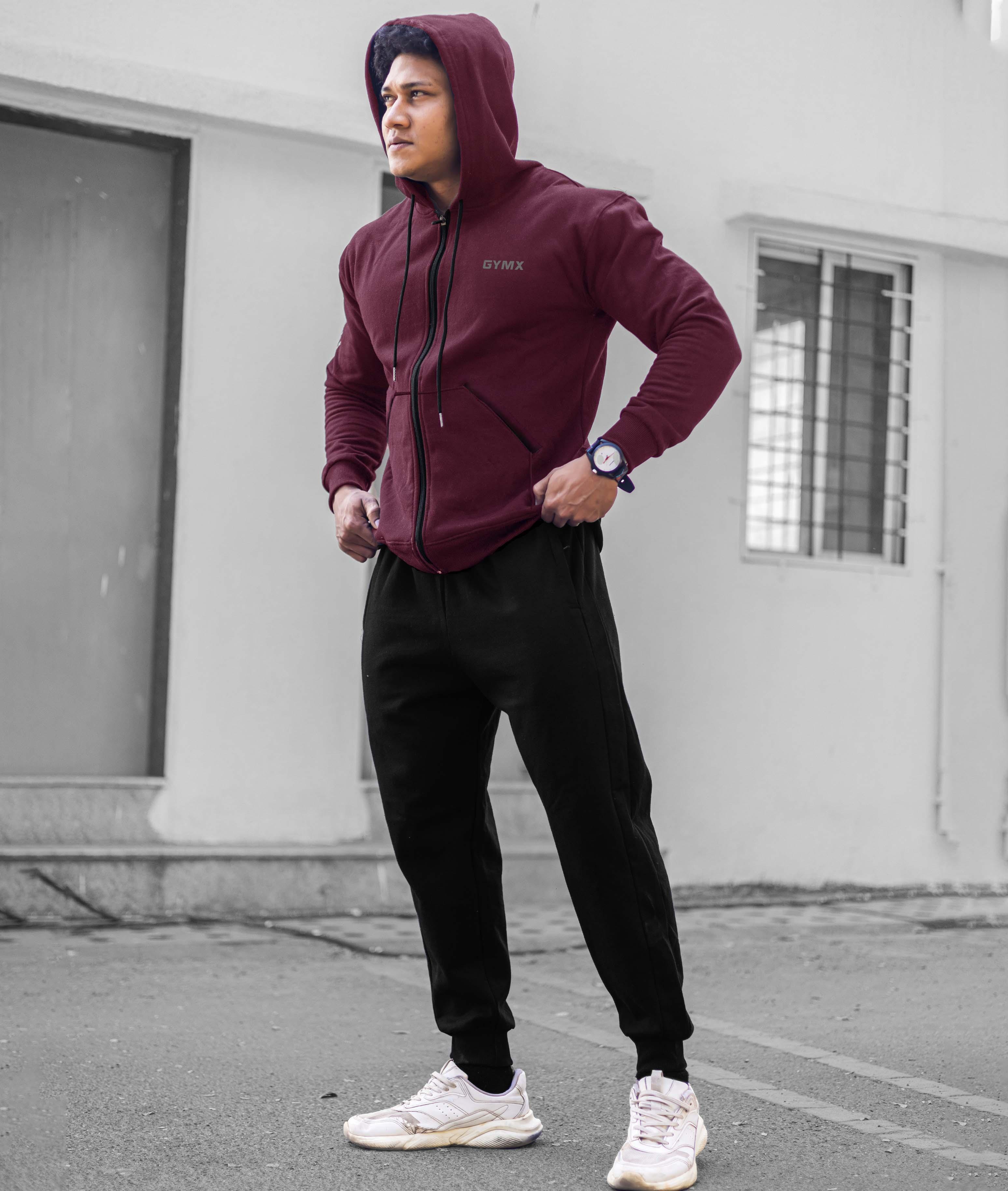 Signature Oversized GymX Hoodie: Splendid Maroon